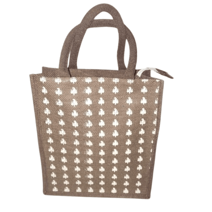 Jute Bag with Tree Print Jute Bag with Tree Print