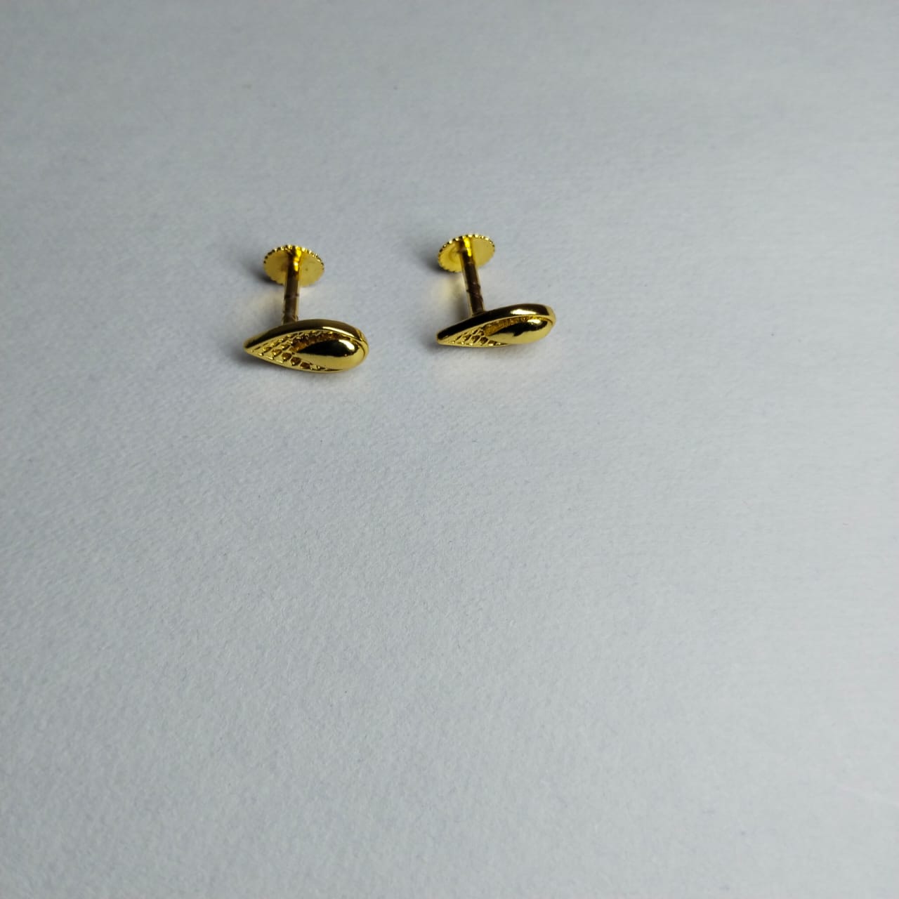 Gold Teardrop Stud Earrings