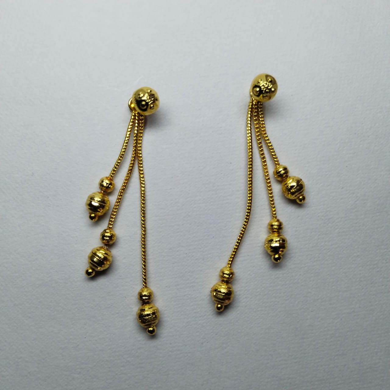 Yellow Gold Ball Drop Earrings