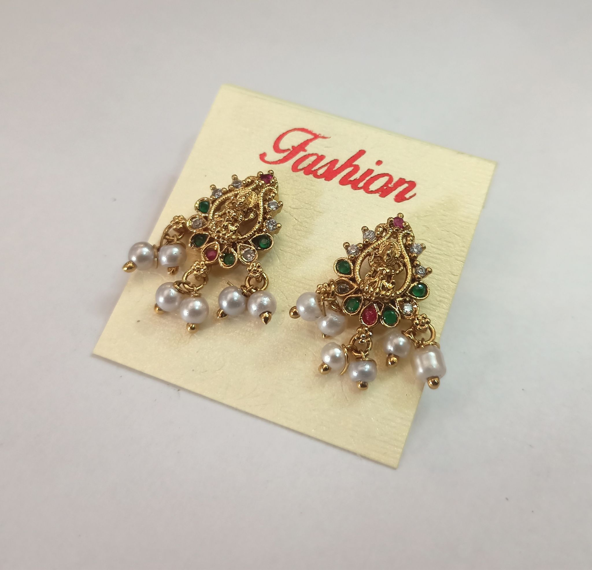 14k Gold Plated Traditional Indian Jhumka Earrings