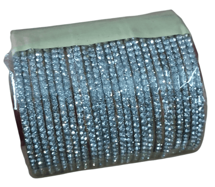 White Stone Studded Bangle Set of 24