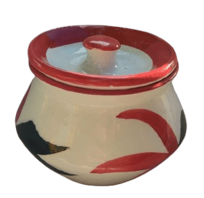 Handcrafted Ceramic Pickle Pot with Lid, 100% Natural and Eco-Friendly, Perfect for Storing Pickles, Chutneys, and Other Condiments