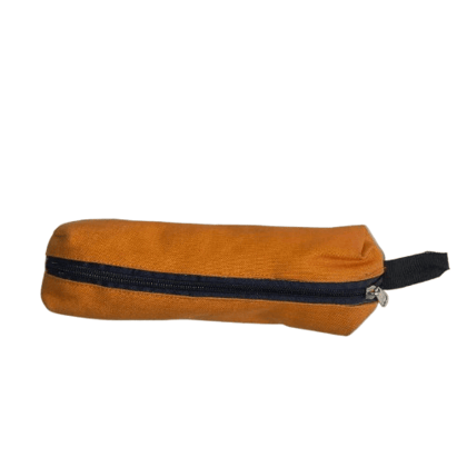 Pencil Case, Orange Canvas Pencil Pouch, Zipper Pencil Bag for School Kids, Stationery Storage Bag for Office Supplies