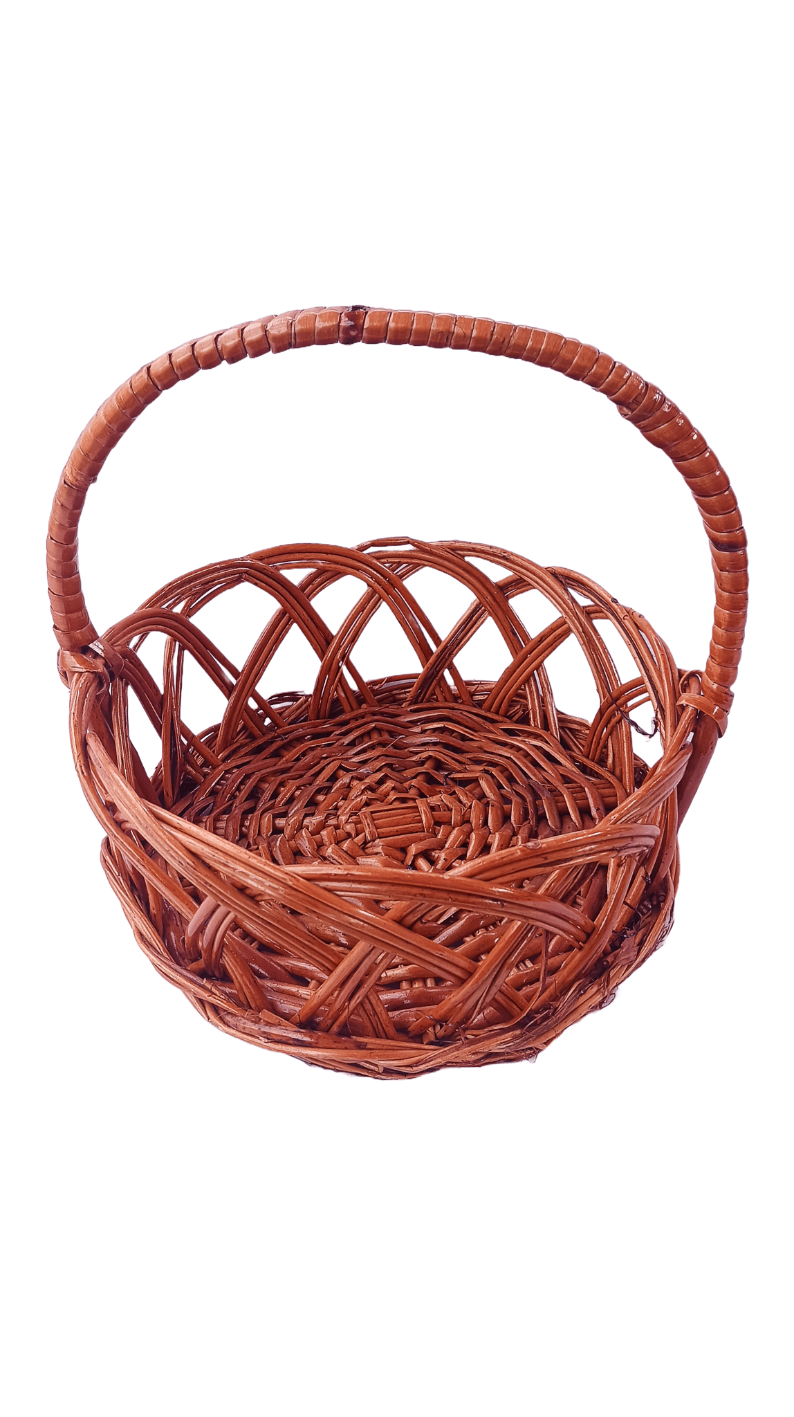 Handwoven Wicker Basket with Handle for Storage and Organization