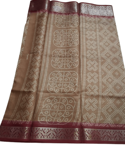 Maroon Banarasi Silk Saree with Blouse Piece