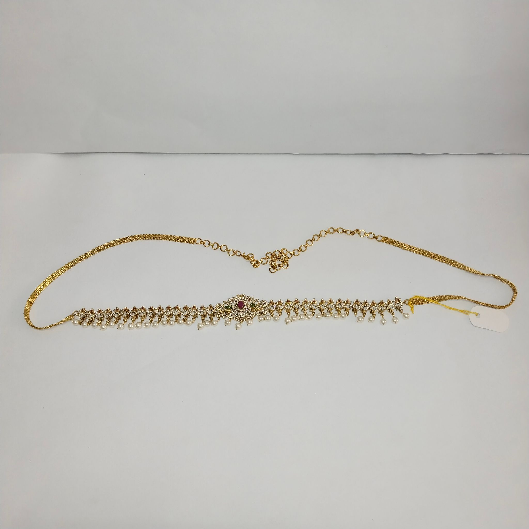 Pearl and Gold Kamarband for Women