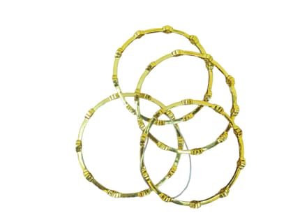 Gold Plated Traditional Indian Bangle Set for Women