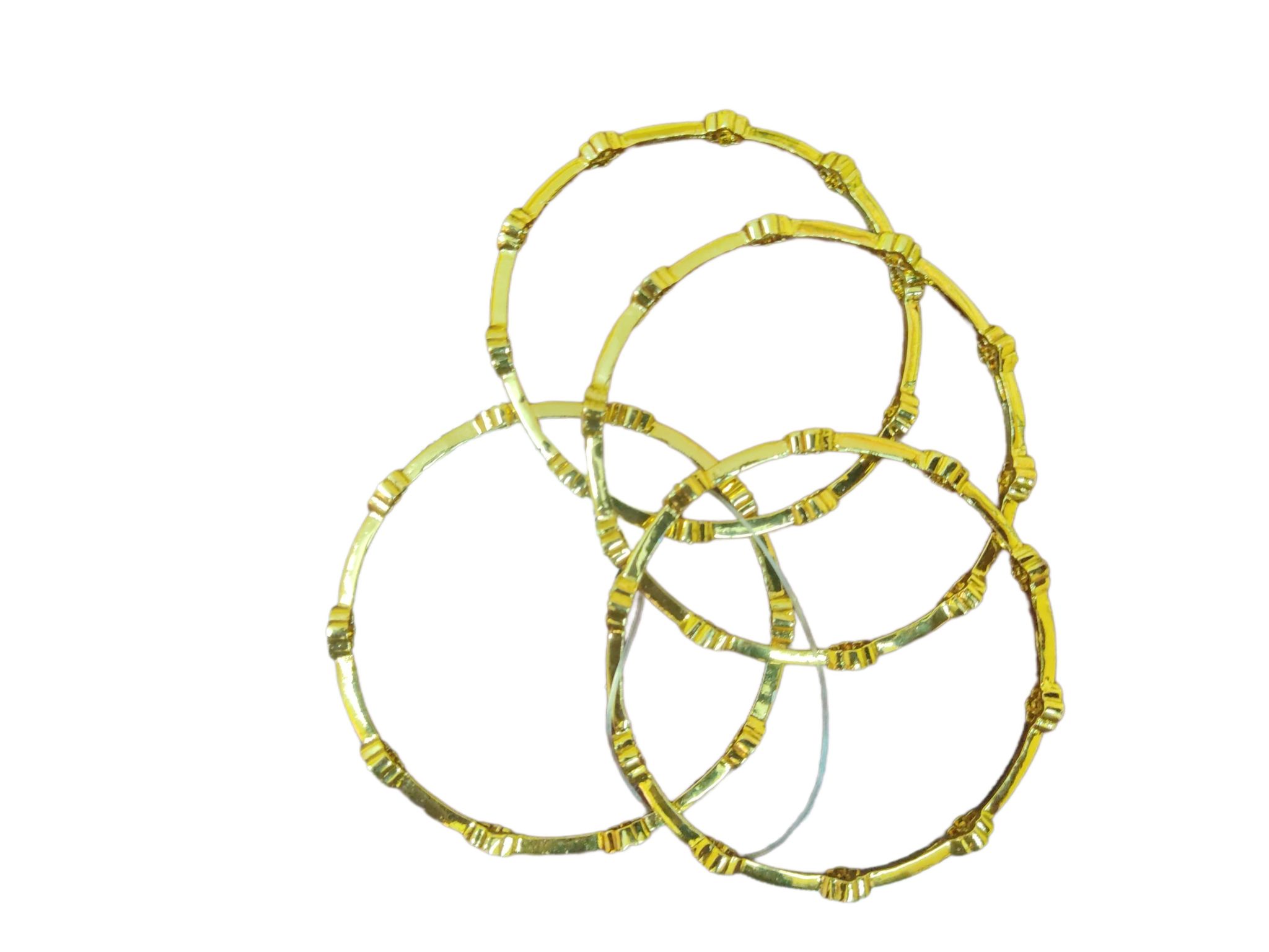 Gold Plated Traditional Indian Bangle Set for Women