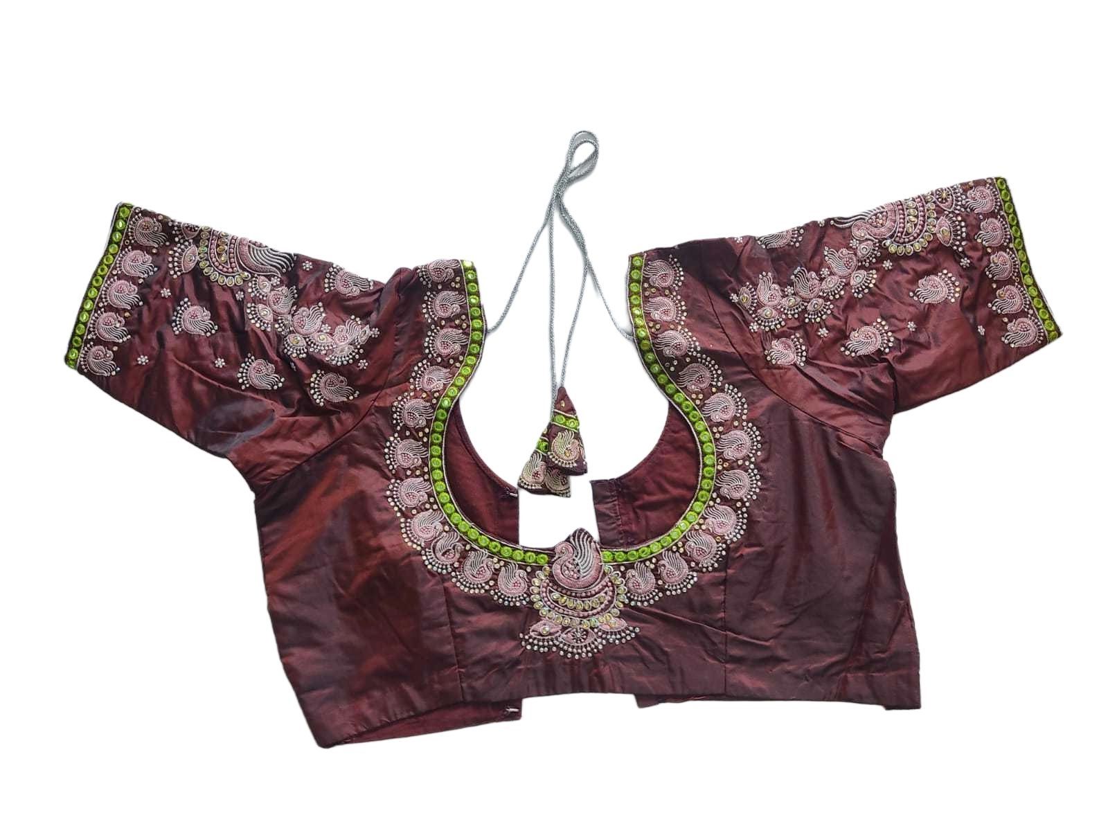 Georgette Silk Designer Blouse With Embroidery Work For Women