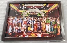 Buy Lord Vishnu with Goddess Laxmi and all Hindu Gods in Wooden Frame for Home Decor Buy Lord Vishnu with Goddess Laxmi and all Hindu Gods in Wooden Frame for Home Decor