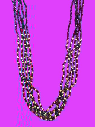 Black and Gold Crystal Beaded Necklace