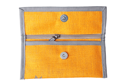 Jute Zipper Wallet
