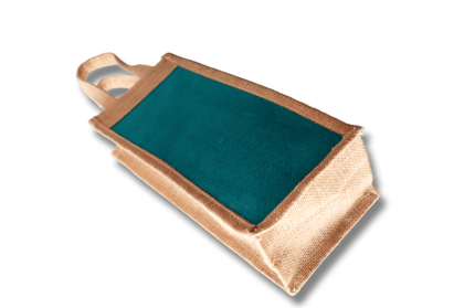 Eco-Friendly Jute Wine Bottle Gift Bag with Handles - Reusable and Biodegradable