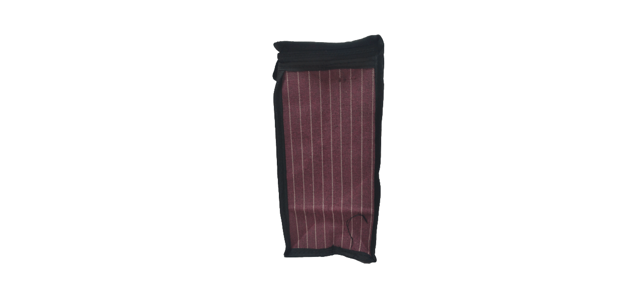 Striped Canvas Lunch Bag with Black Trim and Double Handles