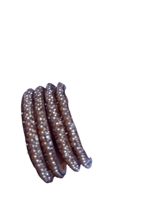 Set of 4 Traditional Indian Bangle Bracelets with Rhinestones for Women and Girls