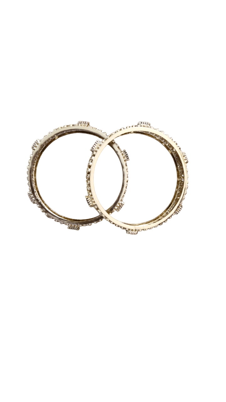 Gold Plated Kundan Bangles Set of 2