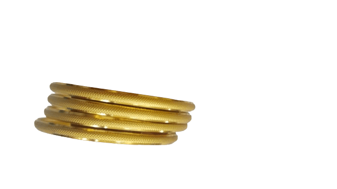 Gold Plated Bangle Set for Women - 4 Pieces
