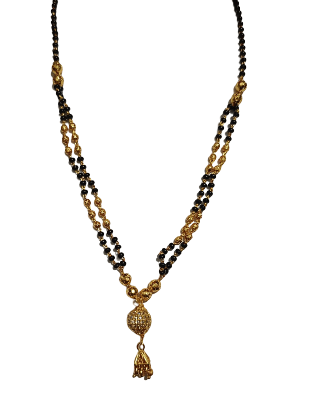 Gold Plated Traditional Indian Mangalsutra Necklace for Women