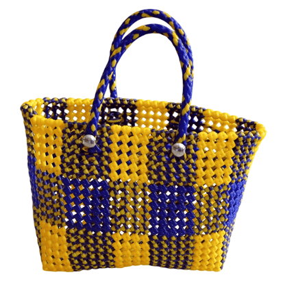 Small Blue and Yellow Handbag
