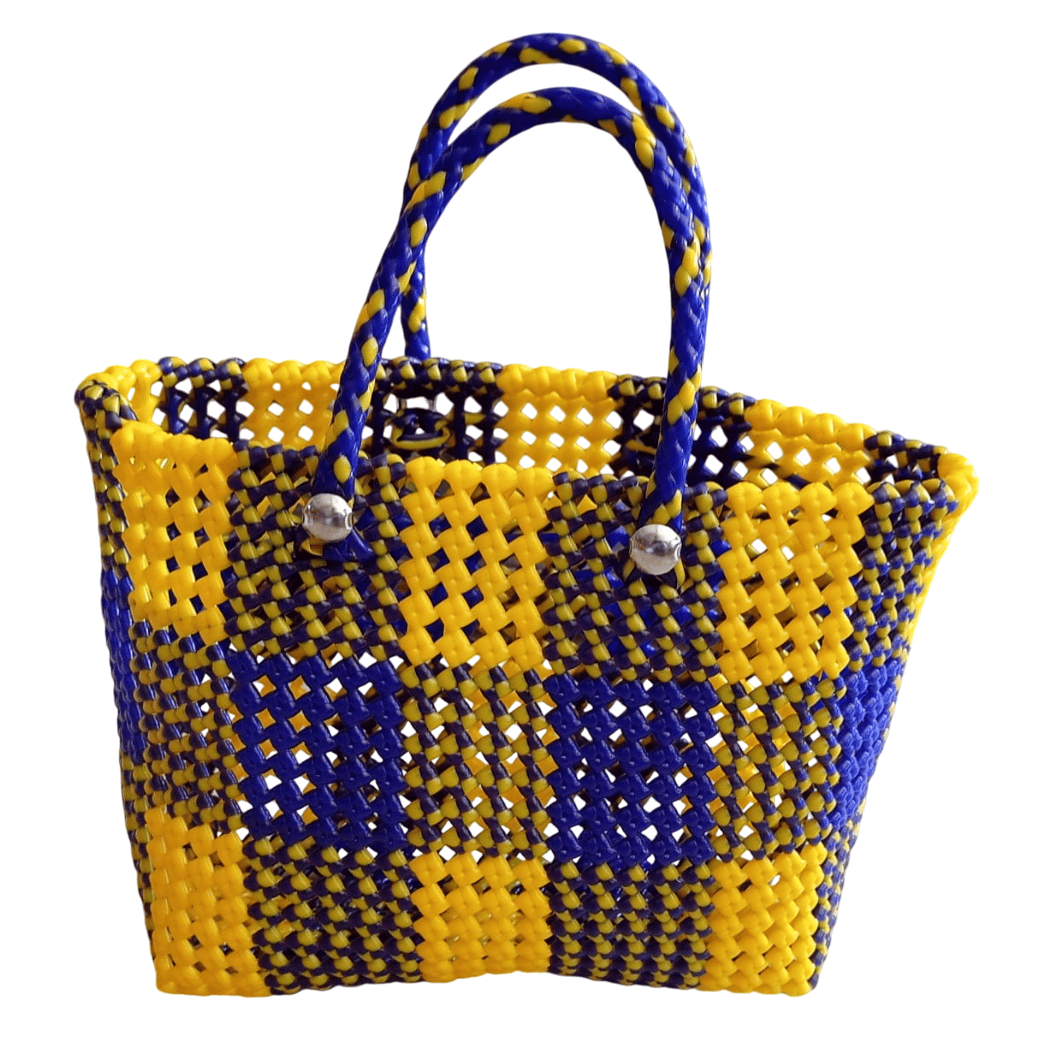 Small Blue and Yellow Handbag