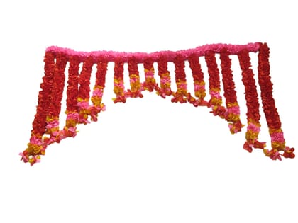 Artificial Marigold Fluffy Flowers Door Hanging Toran for Home Decor