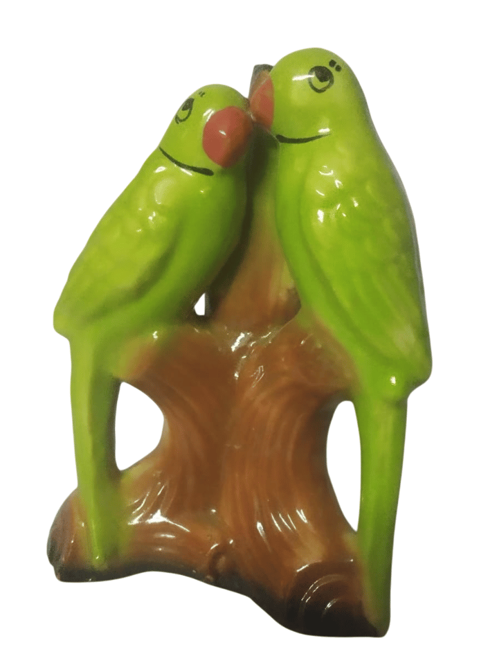 Ceramic Love Birds Showpiece for Home Decor