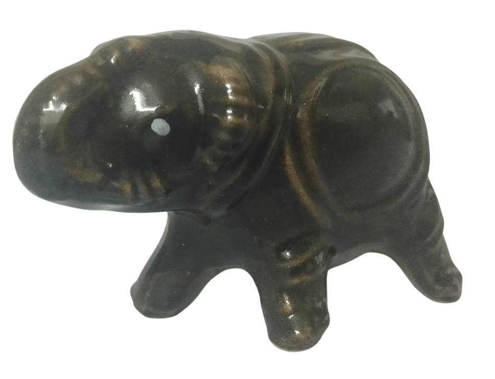 Ceramic Elephant Figurine, Small Animal Statue for Home Decor