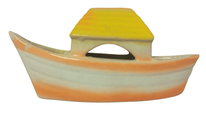 Ceramic Boat Fish Tank Ornament