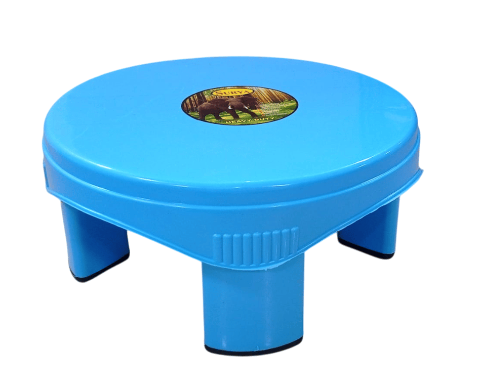 Buy Surya Heavy Duty Plastic Stool, 18 Inches, Blue online at best price in India