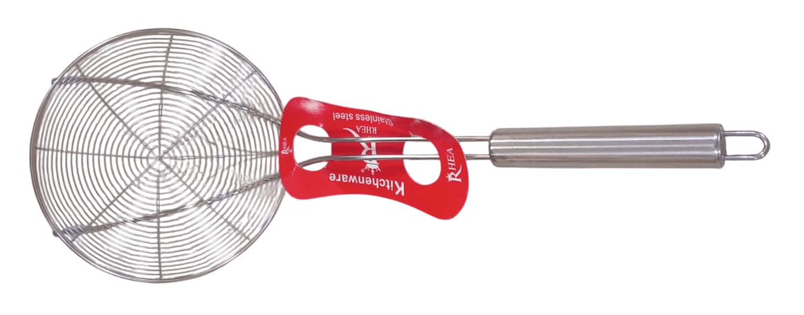 Heavy Duty Fine Stainless Steel Wire Strainer with Long Handle for Kitchen