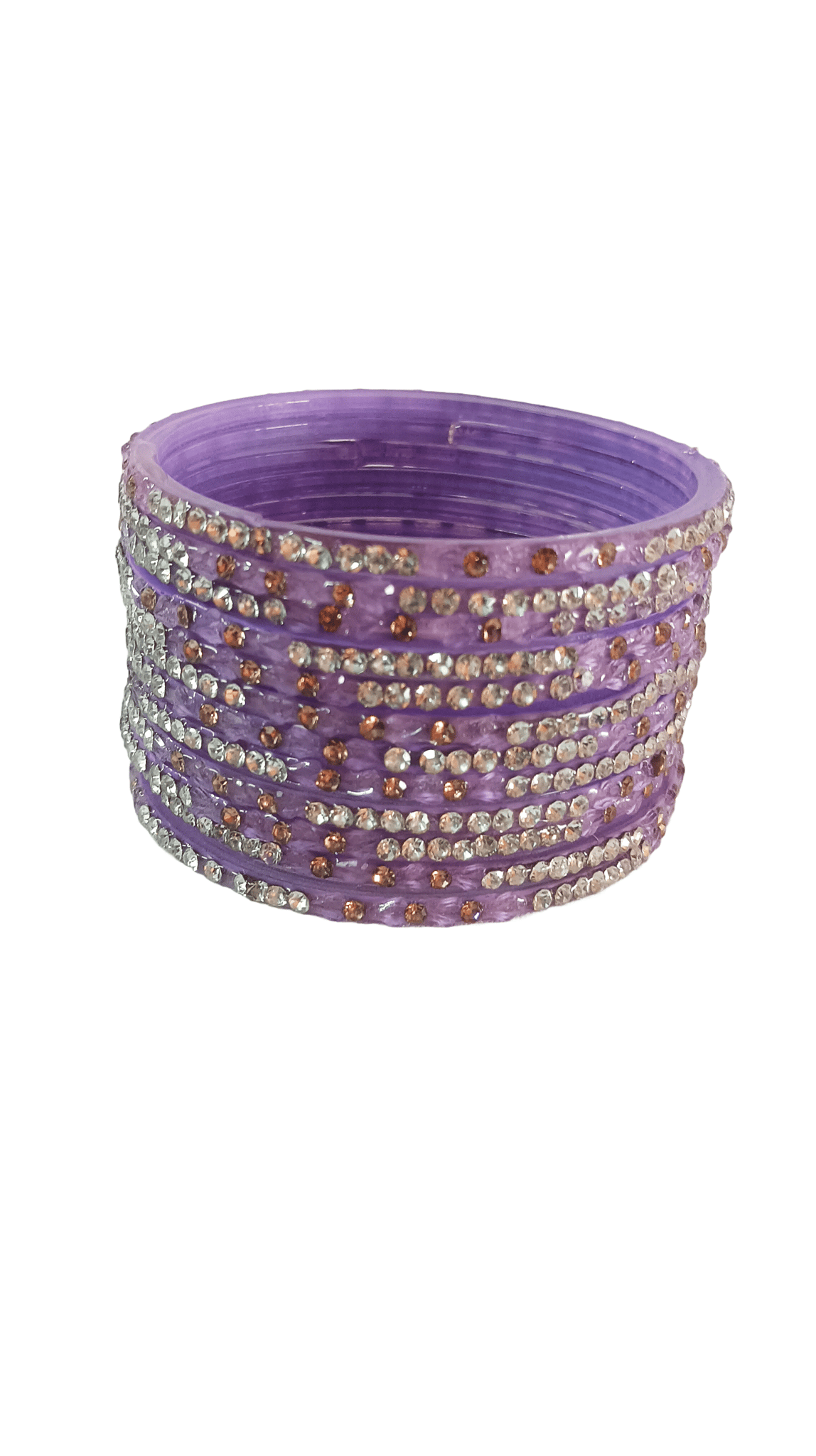 Stylish Purple Bangle Set with Rhinestones Online at Best Price