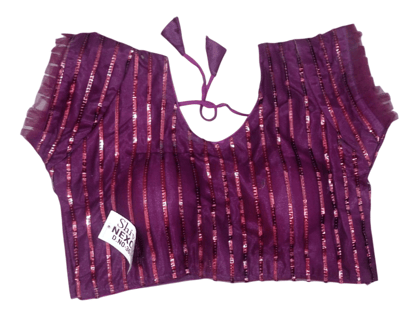 Readymade Sequinned Blouse for Women's Party Wear