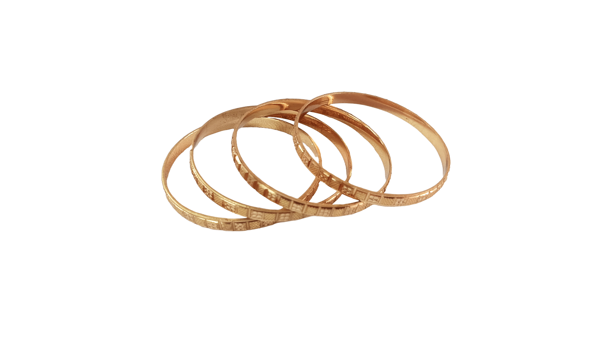 Gold Plated Traditional Indian Bangle Set of 4 for Girls