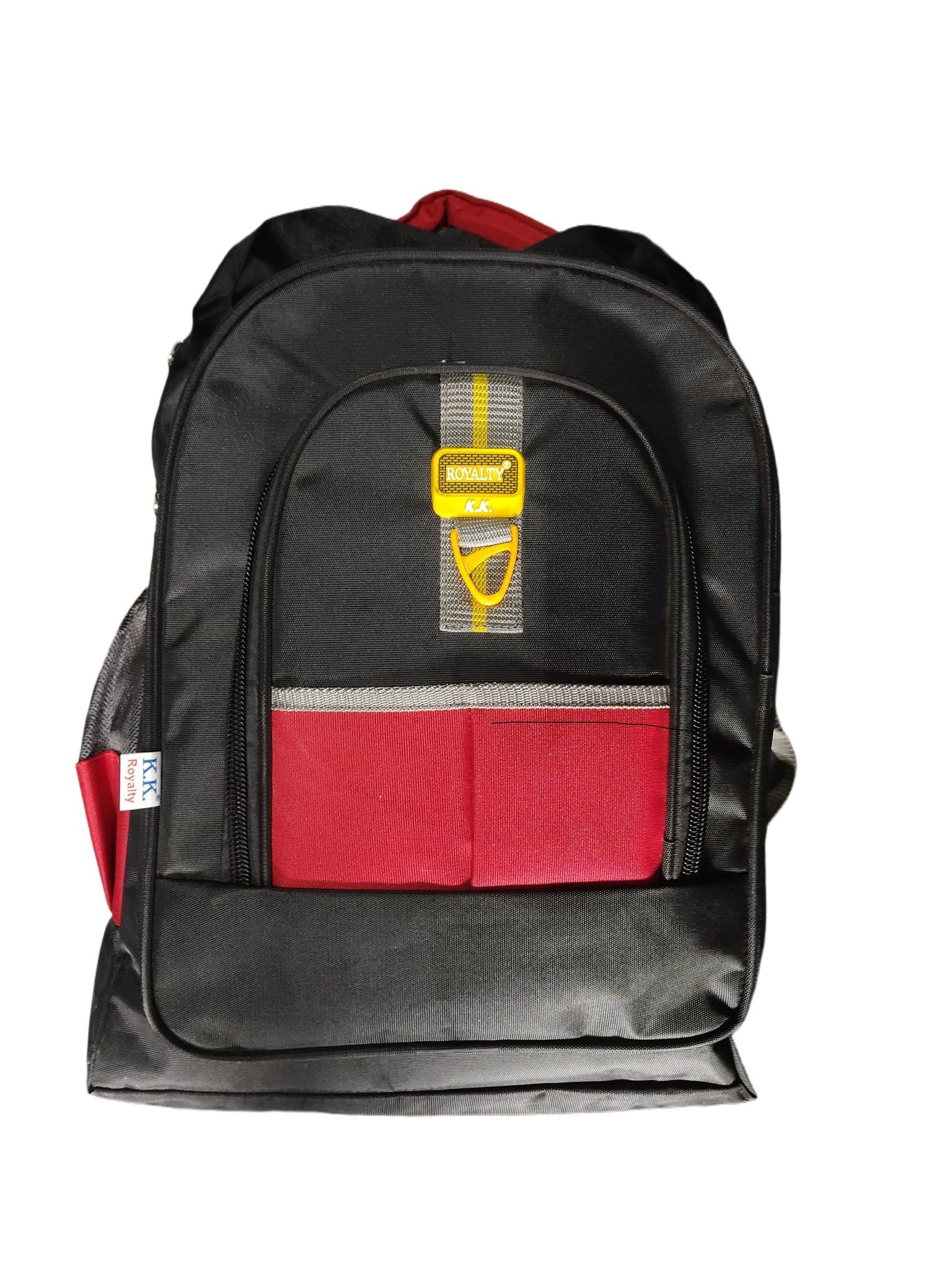 Black and Red Polyester Casual Messenger Sling Bag with Adjustable Strap