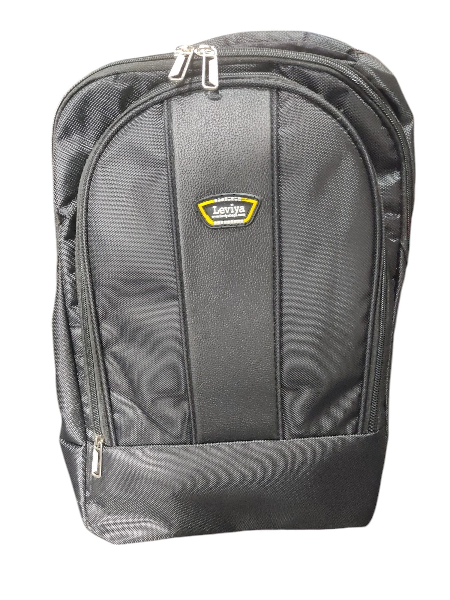 Black Waterproof Laptop Backpack with Padded Compartment and Multiple Pockets for Men and Women