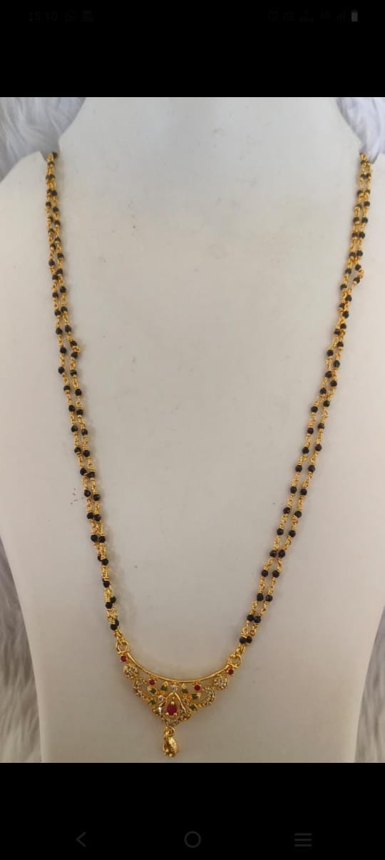 Gold Plated Mangalsutra Pendant Necklace for Women