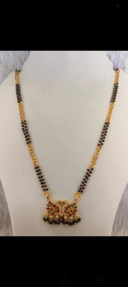 Gold Plated Traditional Marathi Mangalsutra Necklace for Women