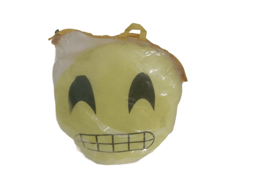 Yellow Smiley Face Emoji Plush Pillow - 12 Inches