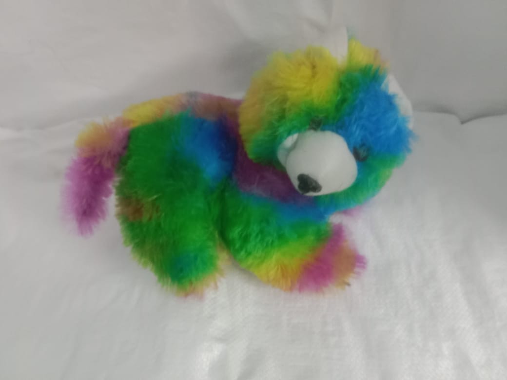 Plush Rainbow Teddy Bear Stuffed Animal Soft Toy for Kids, 8 Inches