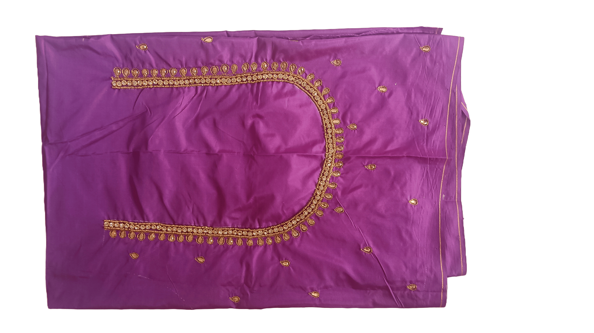 Buy Purple Silk Saree Blouse With Heavy Embroidery Work Online