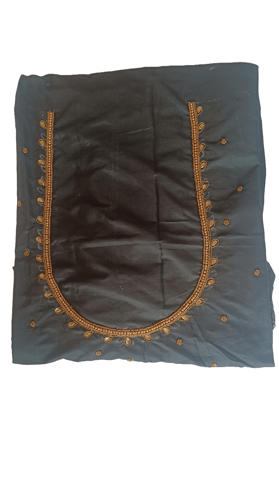 Black blouse with golden embroidery