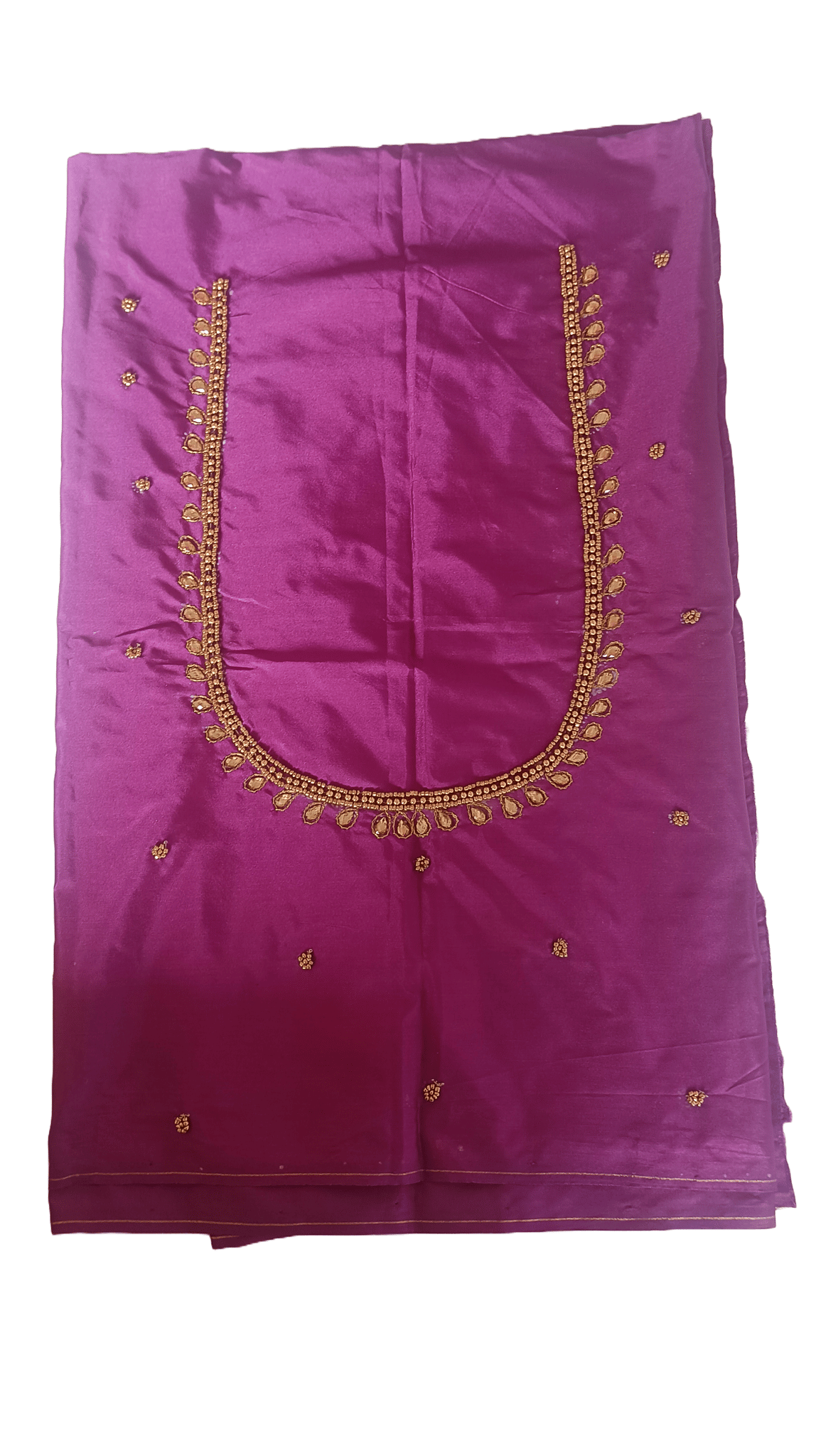 Blouse with intricate zari and bead embroidery work