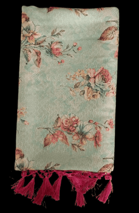 Green Floral Print  Saree