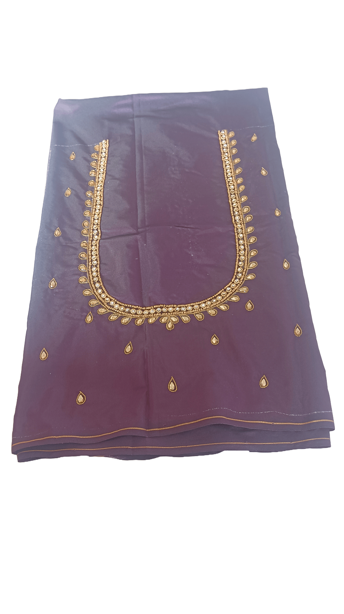 Aari work blouse with intricate zari and stone detailing