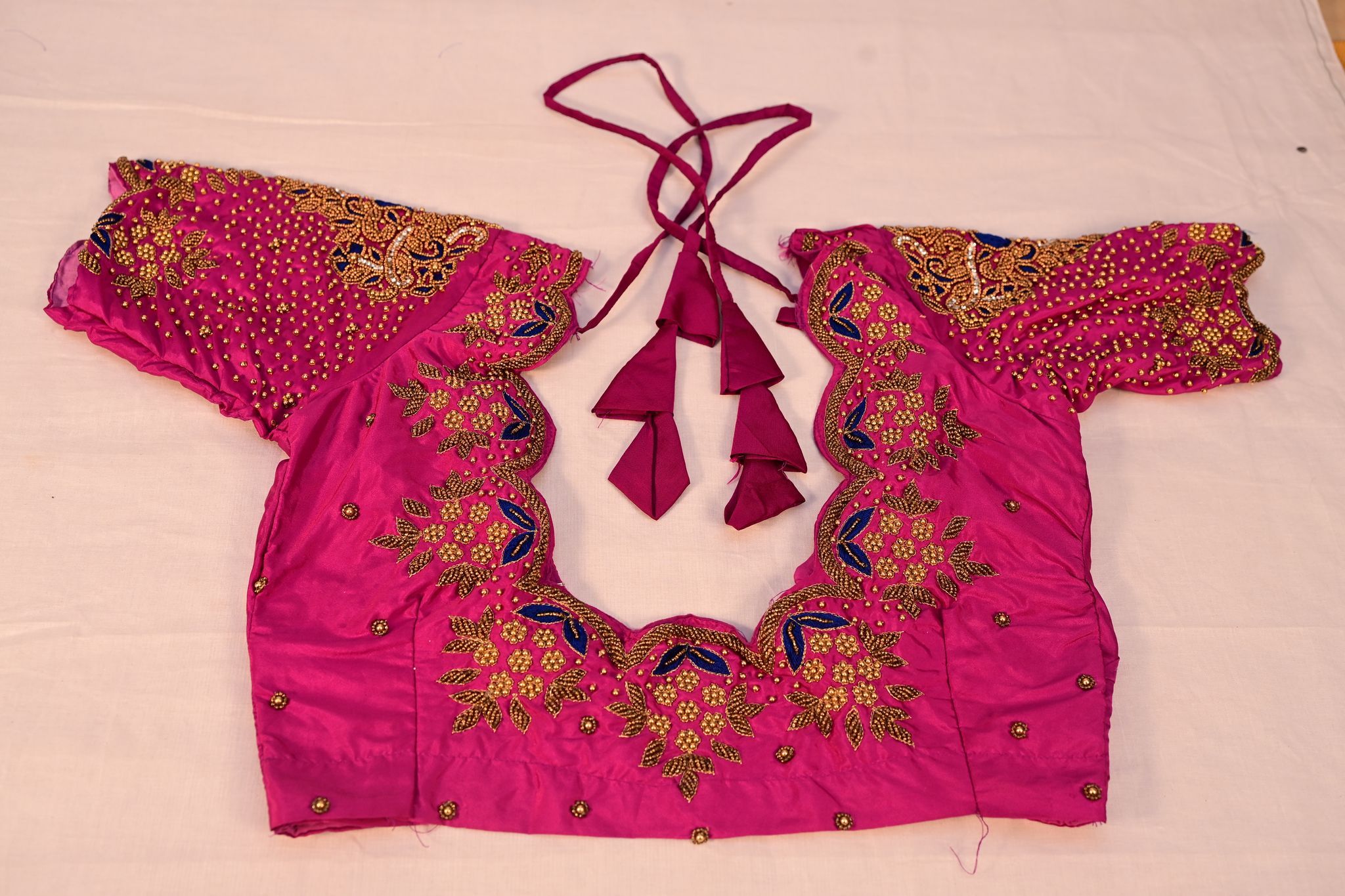 Pink Hand Embroidered Blouse