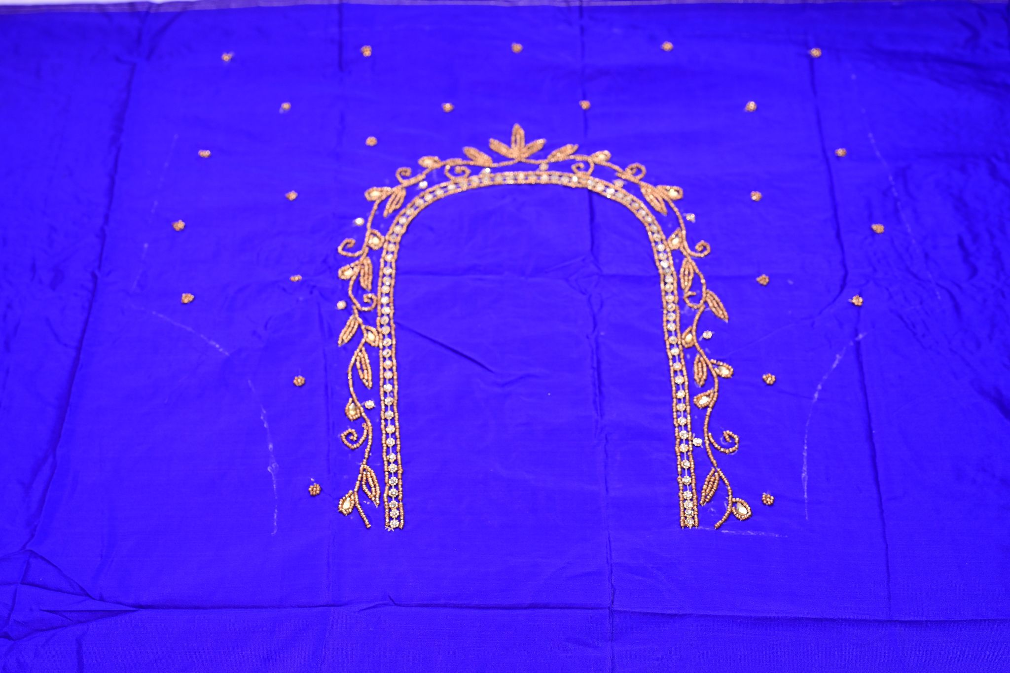 Blouse Design With Zari And Stone Work