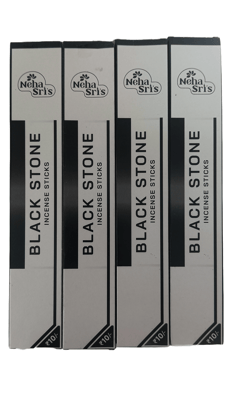 Black Stone Incense Sticks - 4 Packs of 12 Sticks