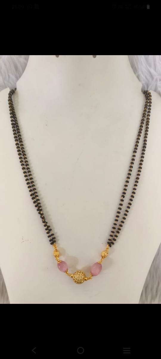 Gold Plated Traditional Indian Mangalsutra Necklace for Women