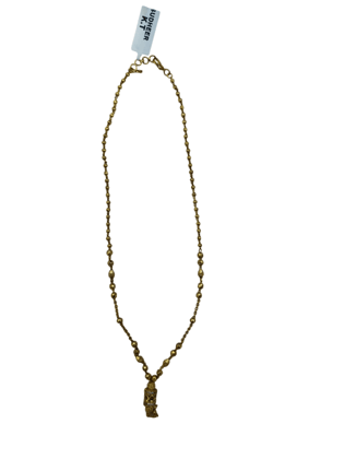 Gold Plated Traditional Indian Anklet with Cubic Zirconia Stones - SUDHEER