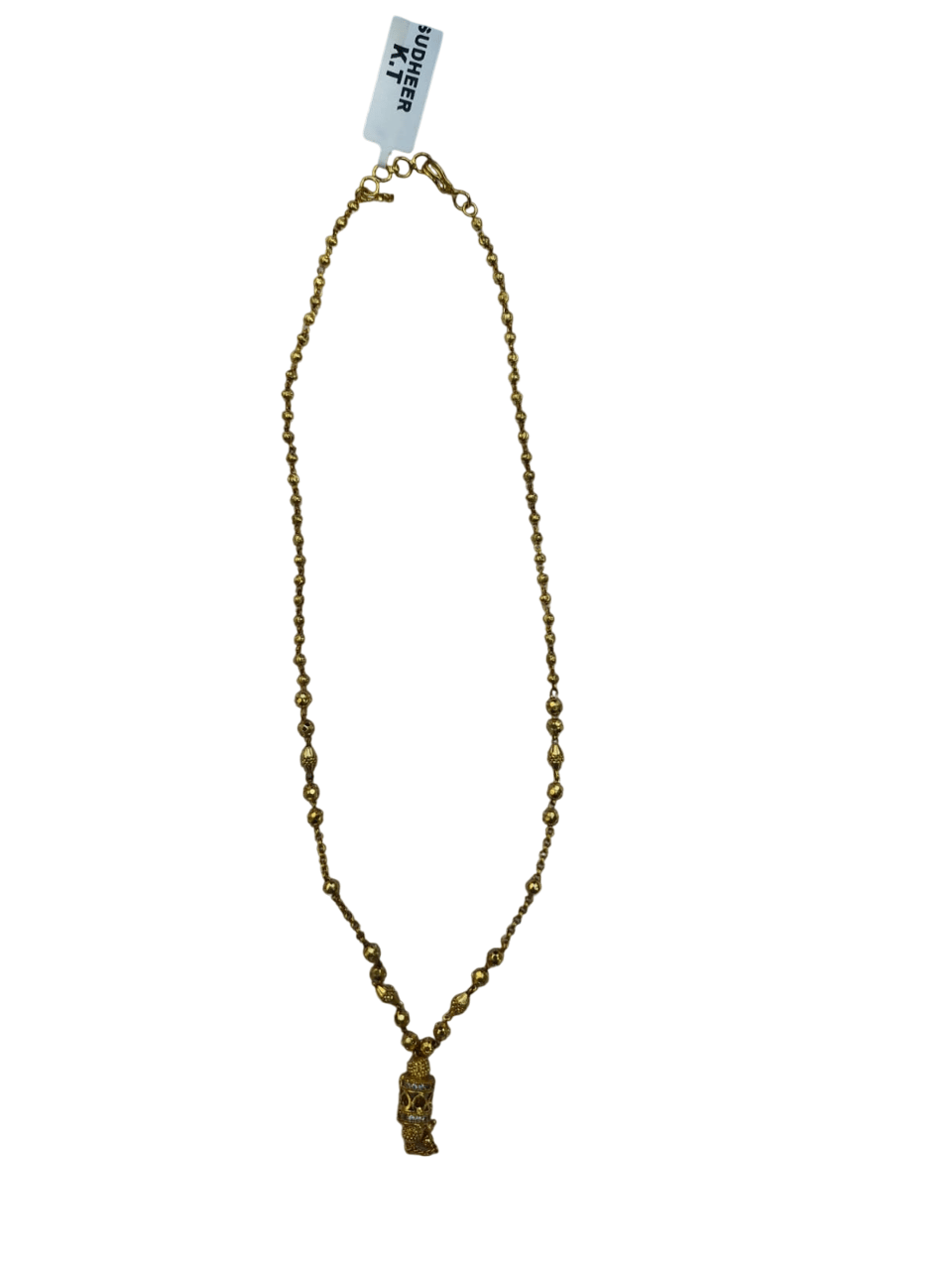 Gold Plated Traditional Indian Anklet with Cubic Zirconia Stones - SUDHEER